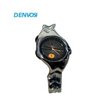 Reloj de Pulsera de Aleación de Estilo Vintage Inspirado en Extraterrestres del Milenio Y2K, Caja Ovalada, Cierre de Presión Bilateral, Resistente al Agua 30M