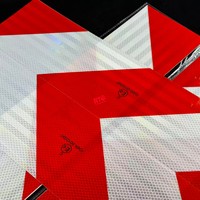 Strisce Riflettenti Rosse e Bianche Certificate ECE 104R per Segnalazione Posteriore Veicoli, Adesivi di Avvertimento, Nastro Riflettente a Chevron per Camion