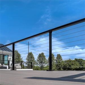 Rampes de câble <span class=keywords><strong>en</strong></span> acier inoxydable robustes pour terrasse, porche et patio, garde-corps d'extérieur résistant aux intempéries d'aspect moderne - Product Image 3