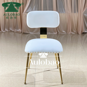 Chaise de loisirs simple en cuir blanc moderne de salon luxueux avec la jambe en métal - Product Image 2