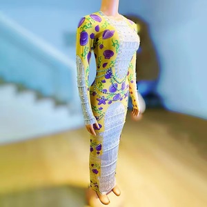 Elegante Abito <span class=keywords><strong>da</strong></span> <span class=keywords><strong>Sera</strong></span> Lungo Bianco con Perle, Vestito di Lusso Aderente con Fascia sui Fianchi, Fornitore all'Ingrosso <span class=keywords><strong>Online</strong></span> - Product Image 6