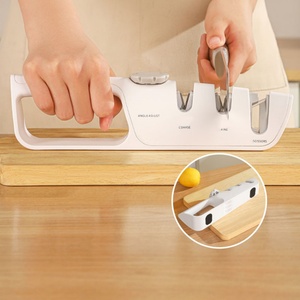 ใหม่เครื่องมือลับมีดกรรไกรหิน3 In1ที่ลับมีดสำหรับเชฟกรรไกรมีดที่เหลาเครื่องมือครัว - Product Image 1