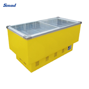 High Quality 500l Curved Island Display <b>Freezer</b> Glass Door Ice Chest Ddh-500xu(yx) <b>Freezer</b> Showcase - Product Image 2