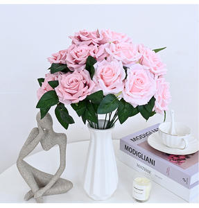 <span class=keywords><strong>Arbustos</strong></span> <span class=keywords><strong>de</strong></span> rosas <span class=keywords><strong>de</strong></span> seda <span class=keywords><strong>de</strong></span> 9 cabezas <span class=keywords><strong>de</strong></span> alta calidad para decoración <span class=keywords><strong>de</strong></span> bodas Flores rosas artificiales - Product Image 6