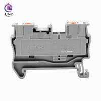 Bloc de bornes à ressort PT2.5, contact en laiton 0,5-2,5 mm², 24A, insertion sans outil, connecteur de jonction sur rail DIN, électrique