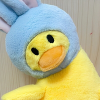 Peluche Canard Pompier de Haute Qualité, Personnalisable (Couleur & Logo), Rembourrage Coton PP, Jouet Souvenir Unisexe, Jouets pour Chats