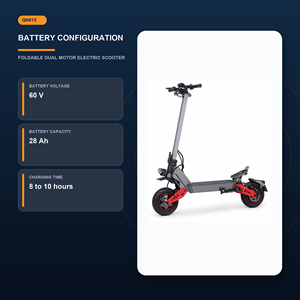 Trottinette Électrique Pliable en Aluminium Double Moteur 3000W 60V 28Ah Autonomie 90KM Vitesse 80KMH Étanchéité IPX5 Pneus Route 11 Pouces Hydraulique - Product Image 4