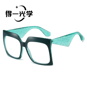 Square Eyeglasses <b>Frames</b> Blue <b>Pink</b> Glitter Full-<b>Frame</b> Anti-blue Light Unisex - Product Image 4