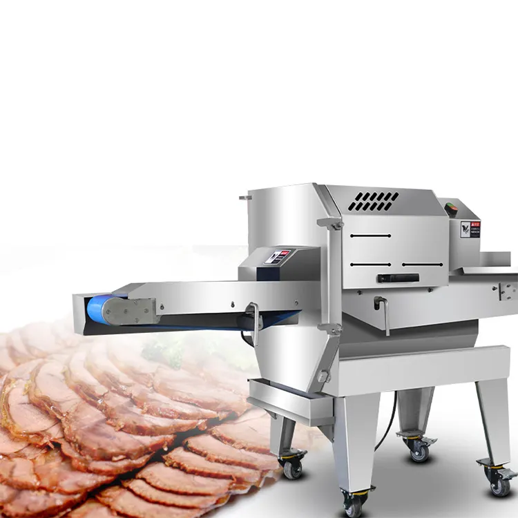 Commercial Steak Cutting Machine Bacon Ham Slicer Cooked Meat Slicing Machine