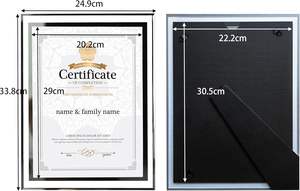 Cadres photo en verre pour diplômes et certificats, formats 4x6, 5x8, 8x10, A4, pour décoration murale – Vente en gros, succès commercial - Product Image 3