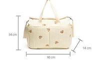 Sac Polochon Rembourré en Polyester Brodé Personnalisé, Sac à Main Bandoulière Cabas, Sac à Langer Portable, Sac de Maternité pour Maman