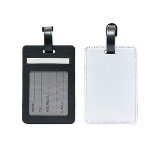 PU Leather <b>ID</b> Card Holder White Blank Luggage <b>Tag</b> for Sublimation Custom Leather Blank Luggage <b>Tag</b> - Product Image 6