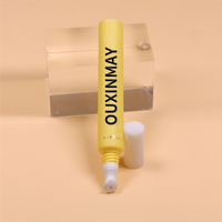 Tube cosmétique en plastique souple de massage de la tête en céramique personnalisé pour rouge à lèvres et crème pour les yeux