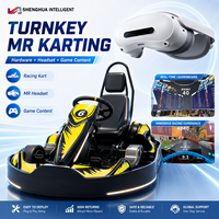 Simulateur de course de kart VR immersif avec siège à mouvement, couleur personnalisable, certifié ISO9001, solution complète pour le divertissement familial en intérieur