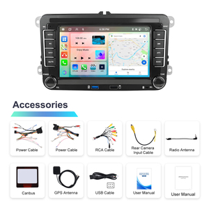Radio para Auto Android Podofo de 7'' con 6+128GB, Audio para VW/Magotan/Passat/Golf/Polo/Seat/Skoda, Carplay/Android Auto Inalámbrico, GPS, WiFi, BT - Product Image 6