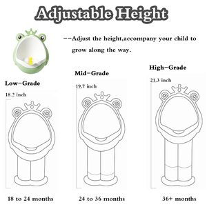 Urinoir d'apprentissage pour enfants, modèle 'Frog Pee Training', pour l'apprentissage de la propreté des bébés, WC mural pour garçons - Product Image 2
