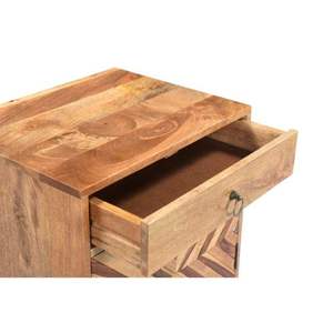 Mesitas de Noche de Madera Sólida con Acabado Natural de la Colección Modern Luxury, con un Diseño Contemporáneo Único, Muebles Elegantes para Dormitorio - Product Image 4