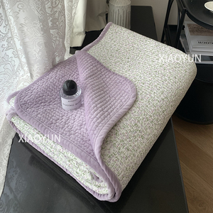 XIAOYUN Pure Cotton Milk Fleece Bedspread Quilted Double Sided Home Use Washable - Product Image 2
