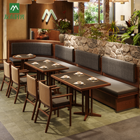 Bancs et chaises de restaurant commerciaux modernes en bois massif, durables et écologiques, pour hôtels et restauration rapide