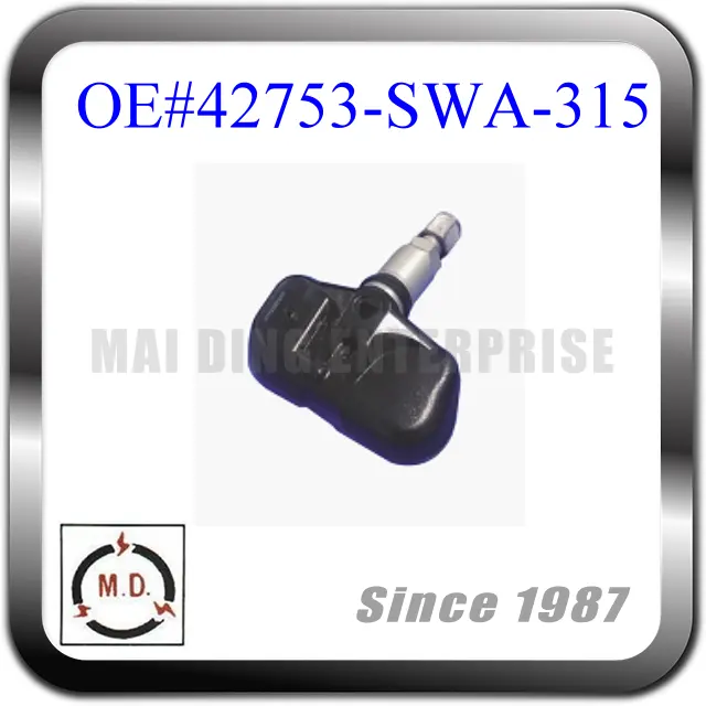 Sensor do sistema de monitoramento de pressão dos pneus para Honda #42753-SWA-315