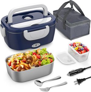 110V/220V <b>Plastic</b> Portable Heater Bento Electric Heated Lunchbox Hot <b>Food</b> Thermal Lunch Box - Product Image 1