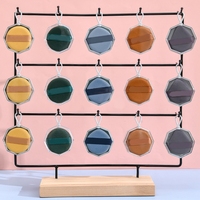 Boîtes d'emballage portables pour petits puffs à poudre, boîtes d'emballage en plastique anti-poussière avec couvercle transparent pour outils de maquillage