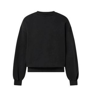 Sudadera Extra Grande para Hombre, Manga Larga, Color Sólido, Tejida, Cuello Redondo Minimalista, Transpirable, Informal, para Otoño - Product Image 1