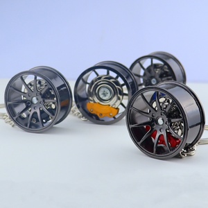 Custom 3D Metal Keychain Personality Creative Car <strong>Key</strong> Pendant Mini <strong>Wheel</strong> Rim Tyre Tube <strong>Key</strong> <strong>Chain</strong> Pendant - Product Image 2
