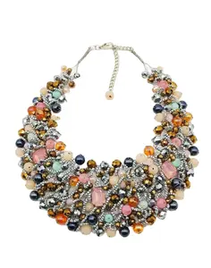 BIB Choker Stein Statement Halskette Großhandel Mode Lätzchen Halskette Fabrik für Frauen Modeschmuck Accessoires aus Indien