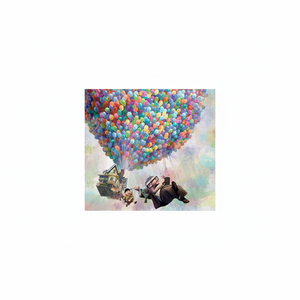 Printed Canvas Artwork: Up Movie <b>Balloon</b> Rainbow, Ideal Gift for Her,WRAPPED CANVAS - Product Image 2