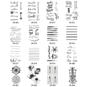 Nouveau <span class=keywords><strong>texte</strong></span> lettre ligne jus de plantes autocollants de <span class=keywords><strong>tatouage</strong></span> pour garçons et filles demi autocollants de <span class=keywords><strong>tatouage</strong></span> permanents pour les bras - Product Image 6