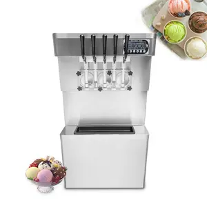 ITOP Chất Lượng Cao Giá Thấp 5 Hương Vị Tầng Thương Mại Đông Lạnh Sữa Chua Ice Cream Maker Máy Đứng Mềm Ice Cream Máy