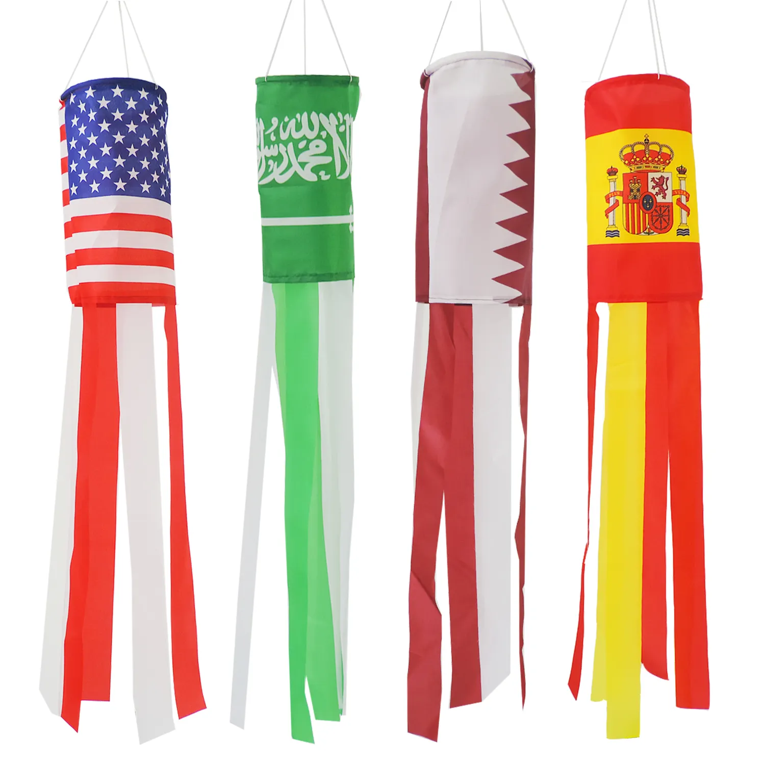 Banderas de carpa para el Día <span class=keywords><strong>Nacional</strong></span> de todos los países, calcetín de viento bonito, nuevo diseño más barato