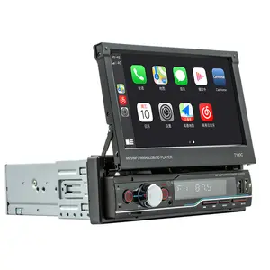 7-дюймовый Выдвижной Автомобильный DVD-плеер многофункциональный MP5 плеер с USB BT и телескопическим экраном Android OS поддерживает CarPlay