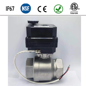 Vanne à boisseau sphérique à rappel par ressort Flomarvel FH-B IP67, 15 Nm, en acier inoxydable 304, UPVC, filetage BSP NPT, CE RoHS NSF61, DN32 DN40 DN50, 12V 24V 110V 220V - Product Image 4