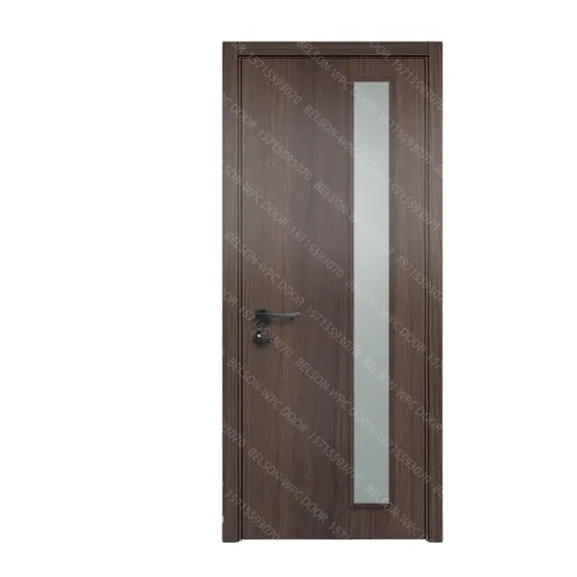 BELSON Waterproof Interior White Bedroom WPC Door With Door Frame For Hotel By Chinese Manufacturer