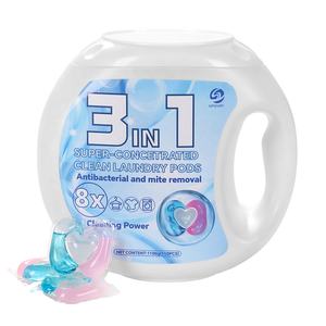 SANYUAN Détergent à lessive en capsules de haute qualité, formule personnalisée 3 en 1, élimination des taches, anti-acariens, soluble dans l'eau - Product Image 6