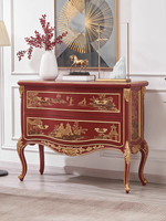 Commode de luxe française, armoire de rangement peinte artistiquement pour salon, entrée, chambre à coucher, décoration de style européen