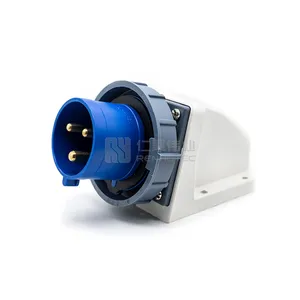 Male 2P+E 32A Connector for Industrial Use Blue Receptacle