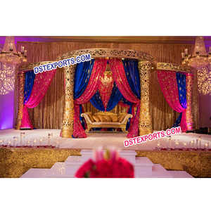 Mandap Tallado para Bodas, Magnífico Mandap Dorado de Fibra para Bodas, Mandap Dorado, Brisbane, EE. UU. - Product Image 1