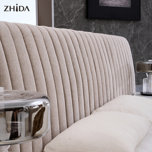 <span class=keywords><strong>Letto</strong></span> <span class=keywords><strong>Matrimoniale</strong></span> King Size in Legno con Rivestimento in Velluto Rosa di Lusso e Copertura Trapuntata Rimovibile - Product Image 5