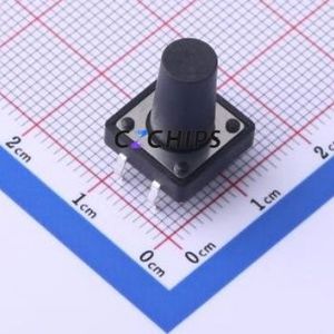 GT-TC152B-H150-L1 Tactile Switch Through hole-4P,12x12mm Switch Single Pole Single Throw Round Button 2.5N Through Hole - Product Image 1
