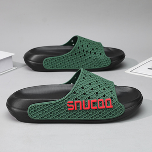 SNUCOO Black EVA Slides Open Toe Breathable Mesh Summer Indoor <b>Slippers</b> - Product Image 6