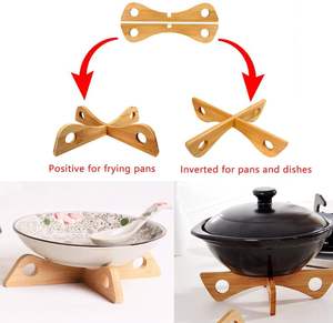 Support <span class=keywords><strong>de</strong></span> cuisson réversible et amovible en bambou pour casseroles et poêles – Tapis <span class=keywords><strong>de</strong></span> cuisson pour camping – Vente chaude - Product Image 3