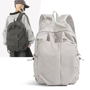Custom Logo Geometric Pattern Multi Functional Waterproof Oxford Zipper Closure Lightweight <b>Backpack</b> Casual <b>Student</b> Daypack - Product Image 4