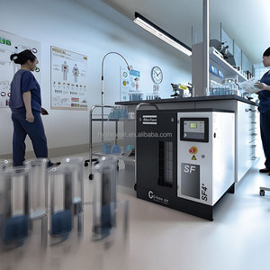 Atlas Copco SF6 SF6T FF <span class=keywords><strong>Compresor</strong></span> de aire de desplazamiento sin aceite 5.5kW 7.5HP 8bar/116psi 10bar/145psi Máquina industrial estacionaria - Product Image 5