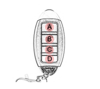 Abridor de puerta de garaje Universal con 4 botones, mando a distancia de 433MHZ, clon, código de aprendizaje fijo para dispositivos, puerta de garaje