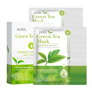 OEM orgânico natural personalizado Oil-free hialurônico nutritivo acne tratamento toda a pele typeshis chá verde dormindo máscara folha