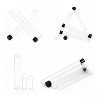 Tube en plastique transparent résistant, conteneur d'emballage cylindrique transparent avec bouchon à vis, personnalisable, qualité alimentaire, impression UV/sérigraphie sur mesure