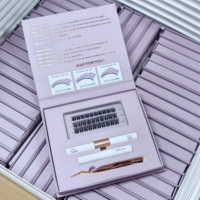Kit d'extension de cils DIY personnalisé avec design gratuit, ensemble d'extensions de cils individuels, colle et fixateur pour cils, faux cils effet wispy